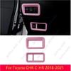Pink Style Headlight Adjustment Decorative Cover For Toyota CHR C-HR 2018-