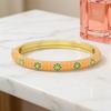Enamel Floral Chinese Flower Bangle Colorful Women's Hand Bracelet  Jewelry Gifts