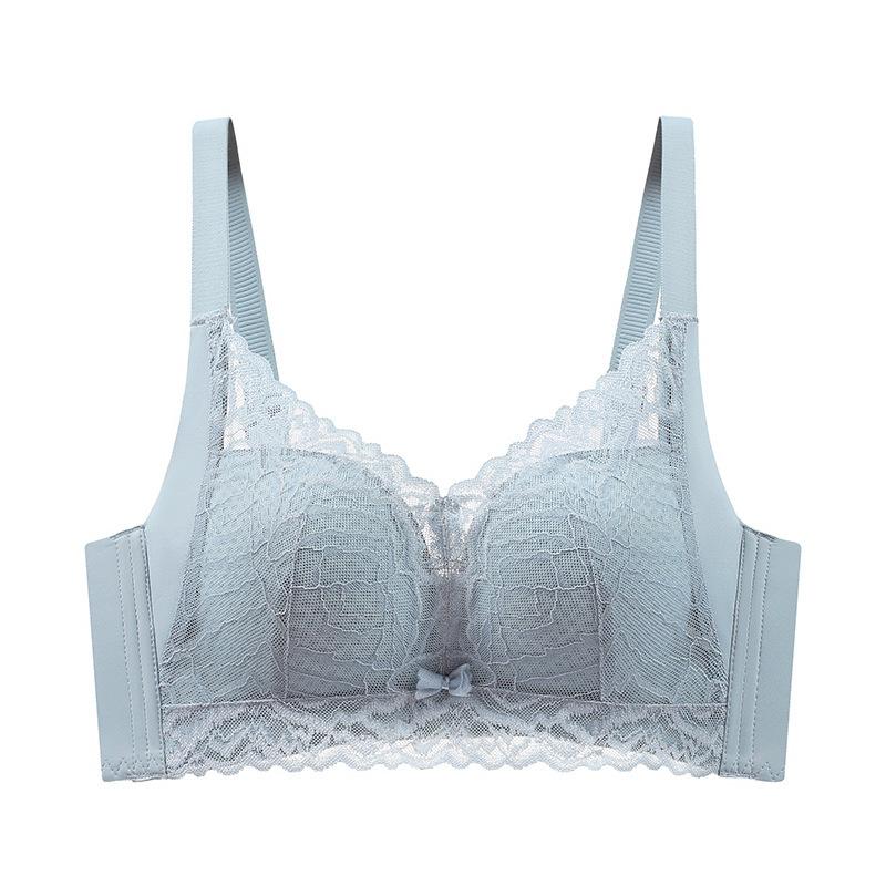 Women Green Lace Wireless Bra Comfortable Support Lingerie