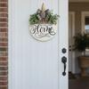 Flower Welcome Sign 2D Flat Wall Art Ornaments Hanging Decoration  Outdoor Decor