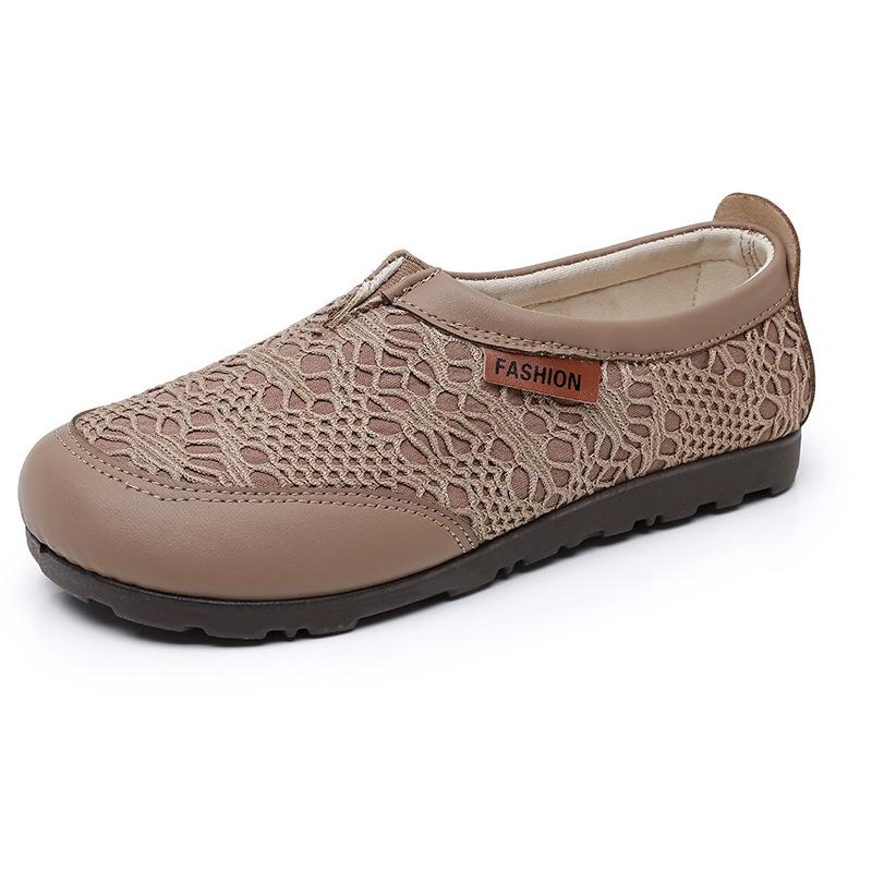 Women's Shoes Spring and Autumn New Breathable One-pedal Fisherman Shoes Soft Sole Comfortable Lace Fashionable Versatile Women's Single Shoes White