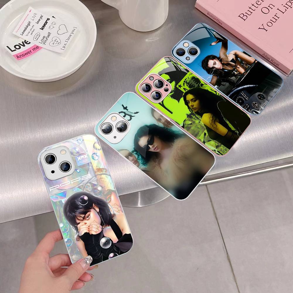 British Pop C-CharliS-XCX Singer For IPhone 14 13 12 Mini 11 Pro XS Max X XR 14 Plus Tempered Glass Cover