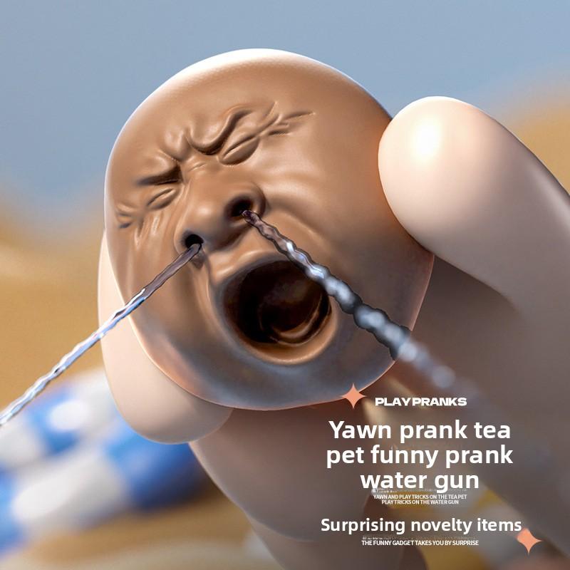 Yawn Tea Pet Whole Cup Water Gun Fun Pressing Funny Spray Water Water Gun Creative Decompression Toy