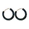 New Design Fashion Charm Austrian Crystal Hoop Earrings Geometric Round Shiny Rhinestone Big Earring For Women Gifts