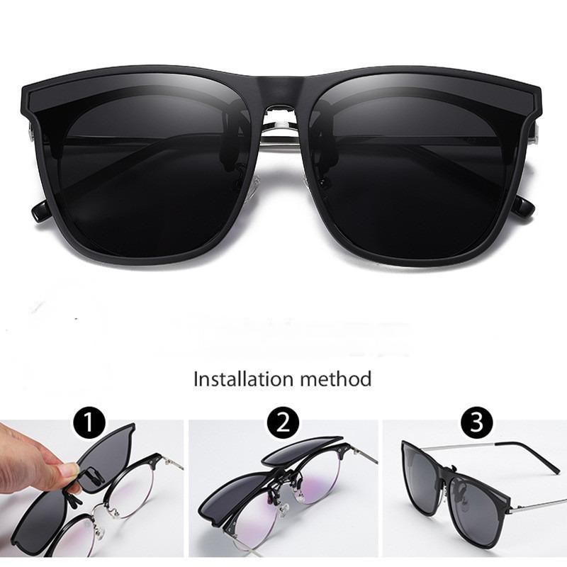 New Foldable Myopia Clip Sunglasses Trendy Men's UV Sunshade Mirrors Driving Clip Mirrors