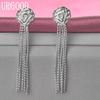 925 Sterling Silber Rosenperlenkette Ohrringe Hochzeitsschmuck