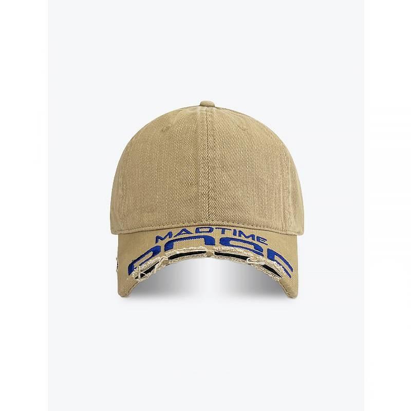 Denim Distressed Baseball Cap For Streetwear And Casual Style Protection Sun