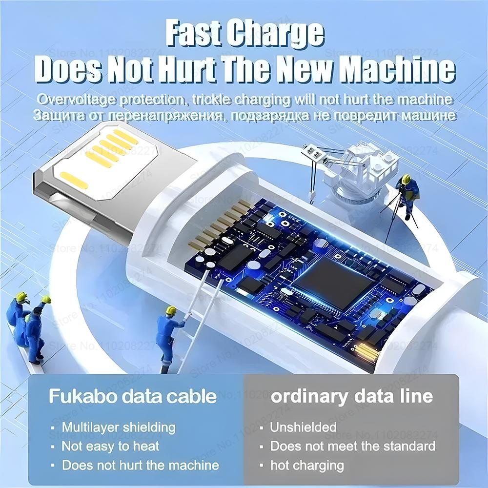 1-3PCS 35W PD Fast Charging USB C Cable for iPhone 16 15 14 Plus 13 12 11 Pro Max USB Data Line Type C Charger Cable Accessories