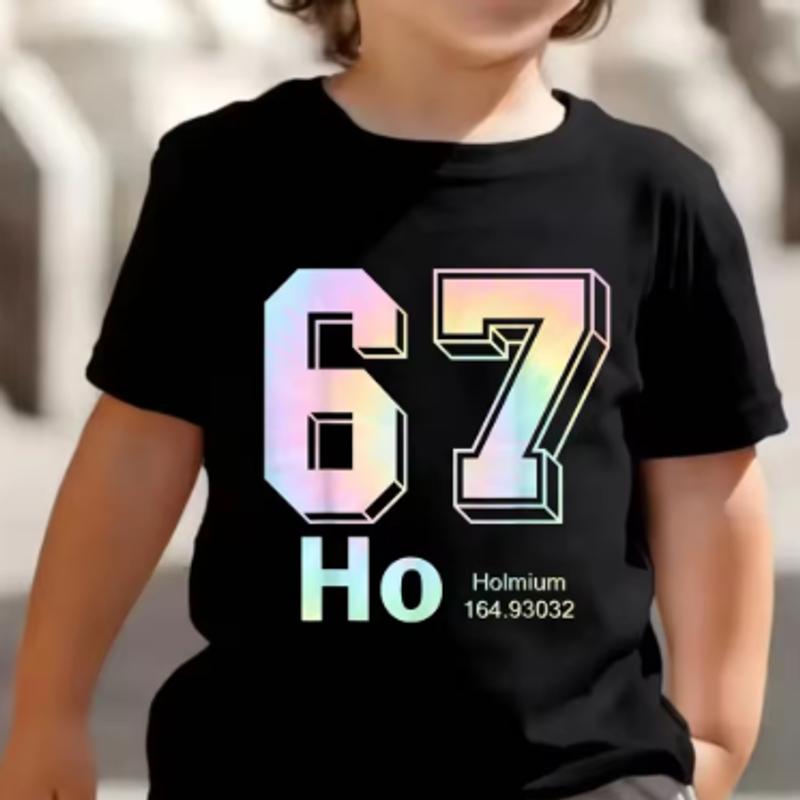 Kids 67 Themed Colorful Print TShirt Soft Cotton Fabric Breathable and Comfortable Ideal for Toddlers and Childrendf0382