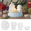 4pcs/set Cartoon Snowman Candle Mold Soft Crafts Gypsum Mold  for Chocolate Cake Pudding