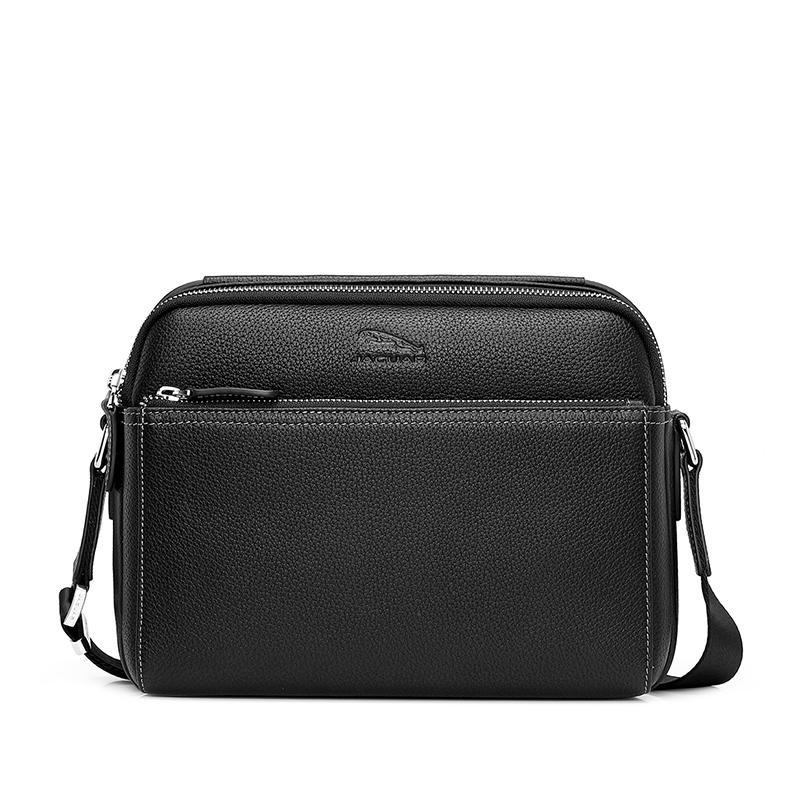 New JAGUAR Cow Leather Crossbody Bags Shoulder Bags Regular Men's Black JX1230273101