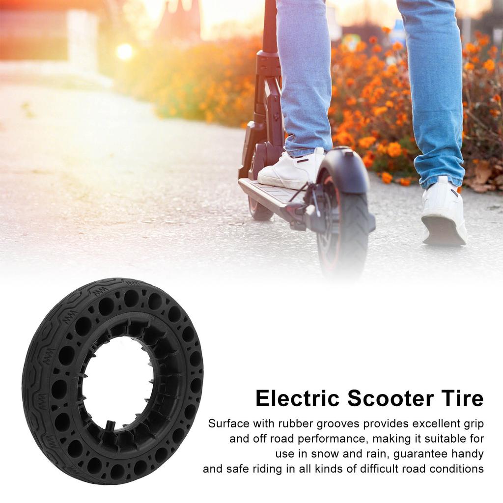 Electric Scooter Tire Assembly Tubeless Explosion Proof Solid Wheel Hub with Beehive Holes