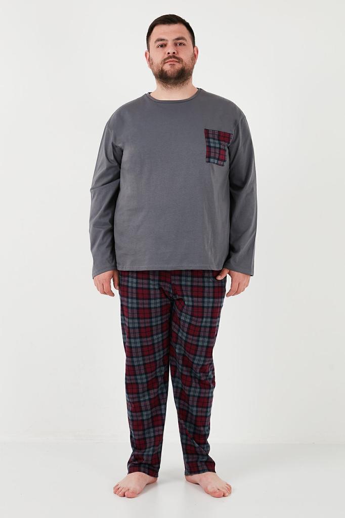 Men's Plus Size Plus Size Pajama Set Cotton Regular Fit Plus Size Pajama Set Men's Pajama Set