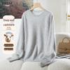 Fapai Women's Wool-Cashmere Blend Crew Neck Knit Sweater