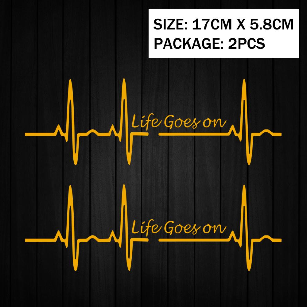 Heart Beat Trackpad Life Goes On Refletor Moto Stickers Motorcycle Scooter Body Fuel Tank Accessories Decals for Honda Vespa