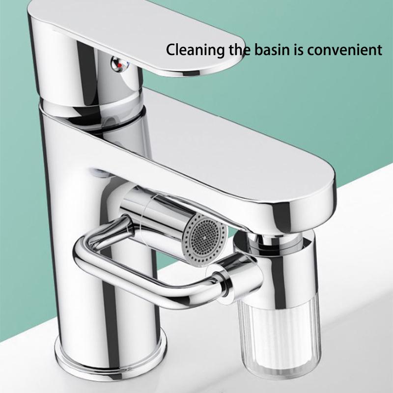 360° Swivel Mechanical Arm Faucet Extender Anti-splash Water Filter Universal For Bathroom Wash Basin