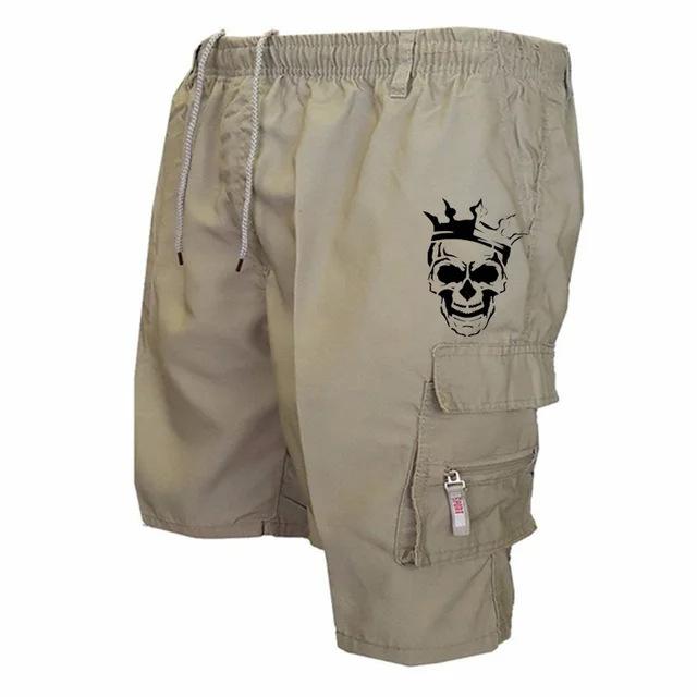 

Men s -color Casual Five-pocket Pants, Loose Multi-pocket Outdoor Sports Work Pants L хакі