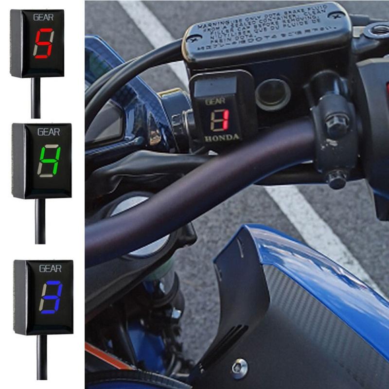 Mini Speed Digital Gear Indicator Shift Lever Display UnIversal Motorcycle External LCD Speed Display