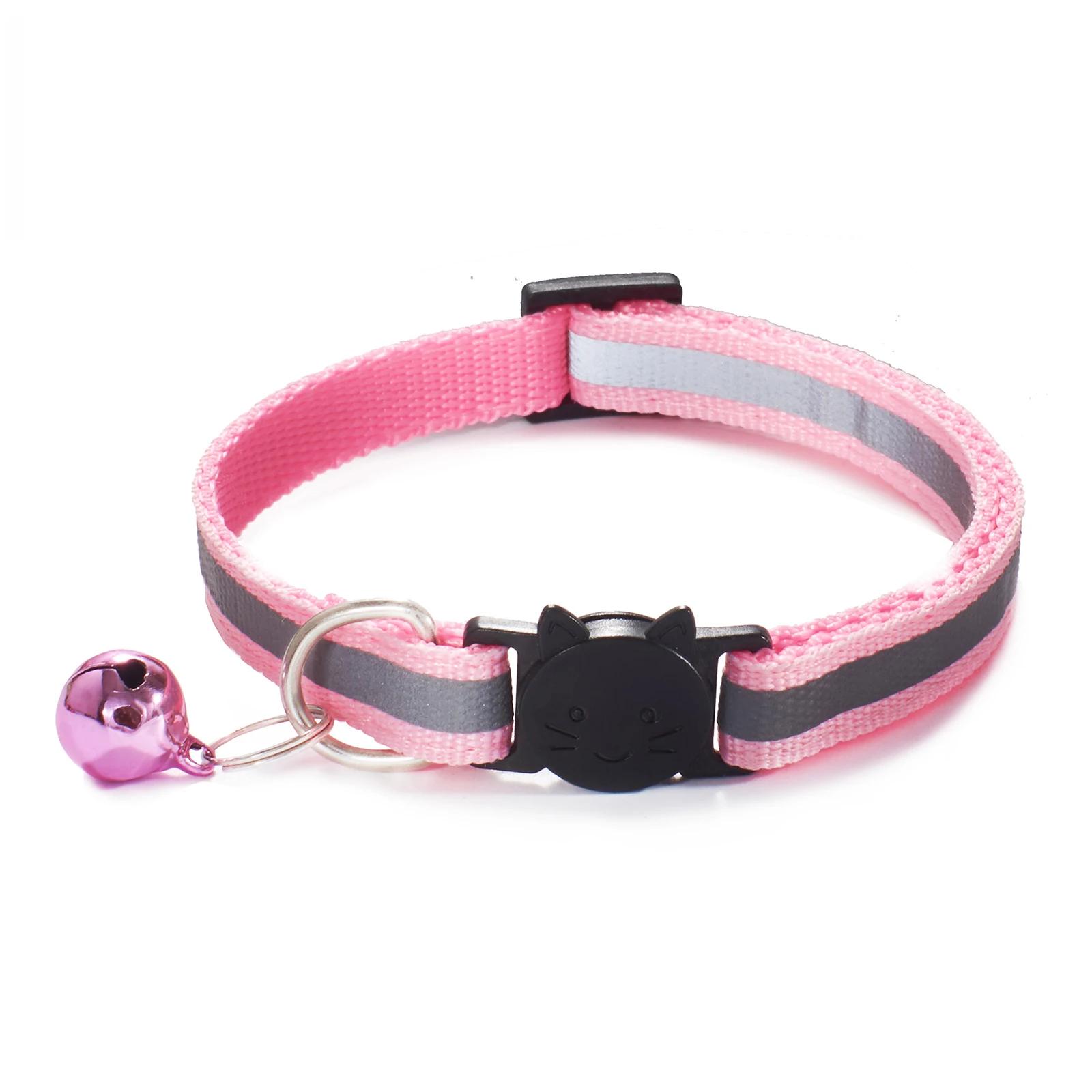 

Светоотражающий безопасный ошейник-кольцо для кошки, регулируемый, эластичный, с колокольчиком. Аксессуары для котят, Декор