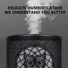 Bedside Table Light Seven-color Atmosphere Night Lights 100ml Aroma Diffuser Timer Hollow Owl Ultrasonic Air Humidifier for Home