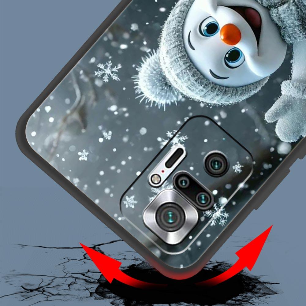 Christmas Snowman Phone Case Cover for Redmi 14C 10C Note 15 14 13 12 10 11 K40 Pro Plus 5G Shockproof Soft TPU Shell Funda Bag