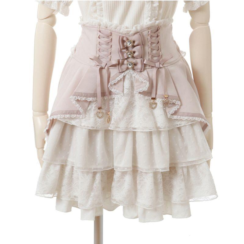 

Ежедневный заказ Lizli Серийный передний кардиган Платье-торт Банты Кружево Нерегулярно Приталенная юбка Pink