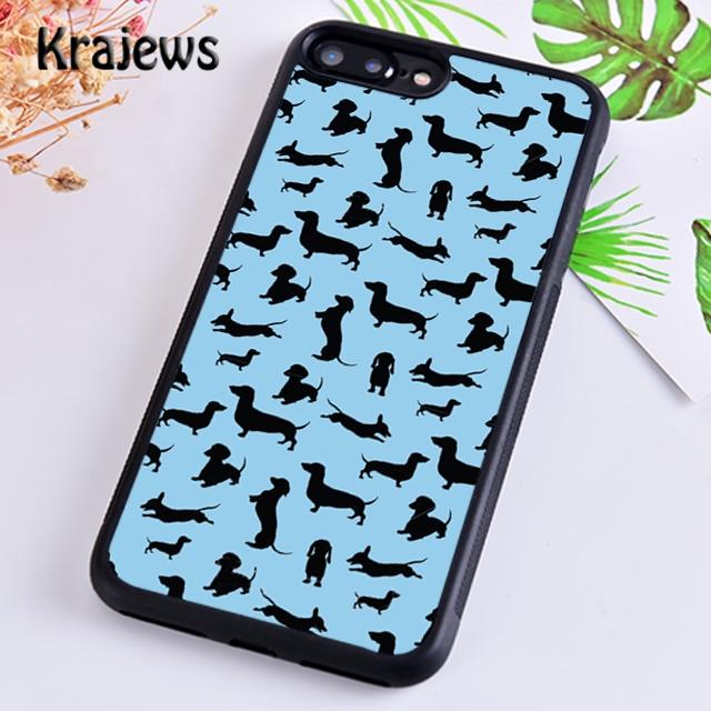 Krajews Dachshund Doxie Dogs Hearts Phone Case Cover For iPhone 17 Air 16 15 14 plus 11 12 13 pro max coque Fundas