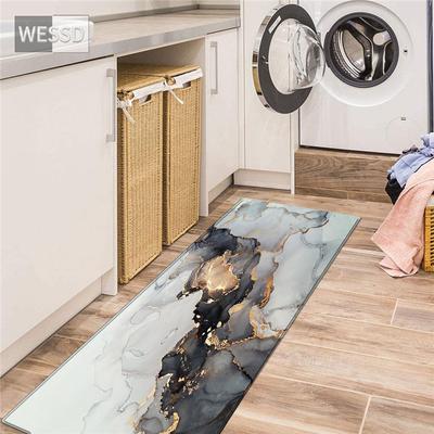 Abstract Ink Printed Rug For Kitchen Floor Laundry Room Mat Runner Absorbent Non-slip Soft Washable Bath Mats Long