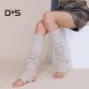 1 Pair Winter Leg Warmers Warm Ribbed Knit Strips Stretchy Fit Knitting Calf Socks with Heel Hole 80s Accessories for Party Sports Yoga Dance
