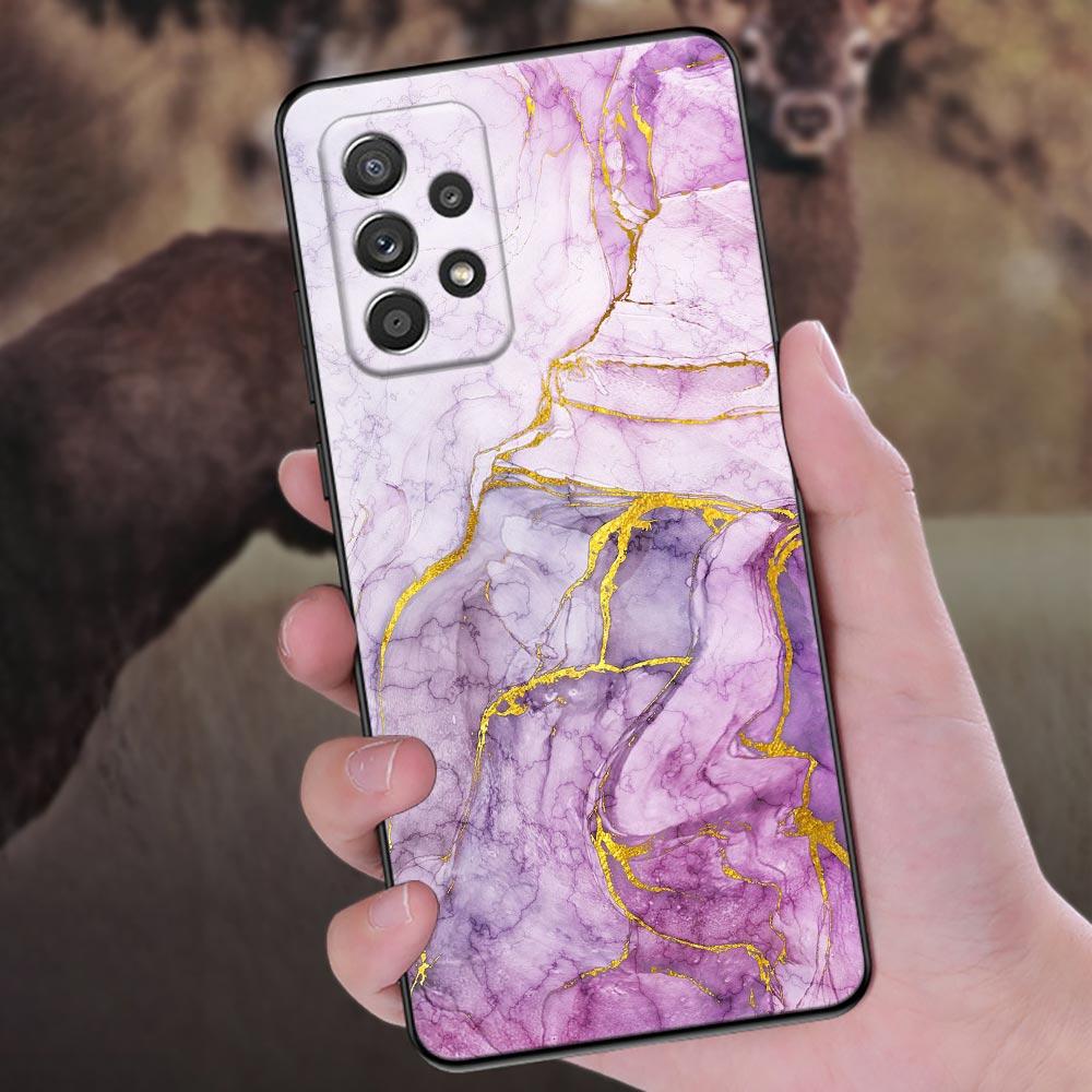 Watercolor Abstract Marble Pattern Phone Case For Samsung Galaxy A57 A56 A37 A55 A36 A26 A54 A52 A35 A34 A17 A16 A15 A07 Cover