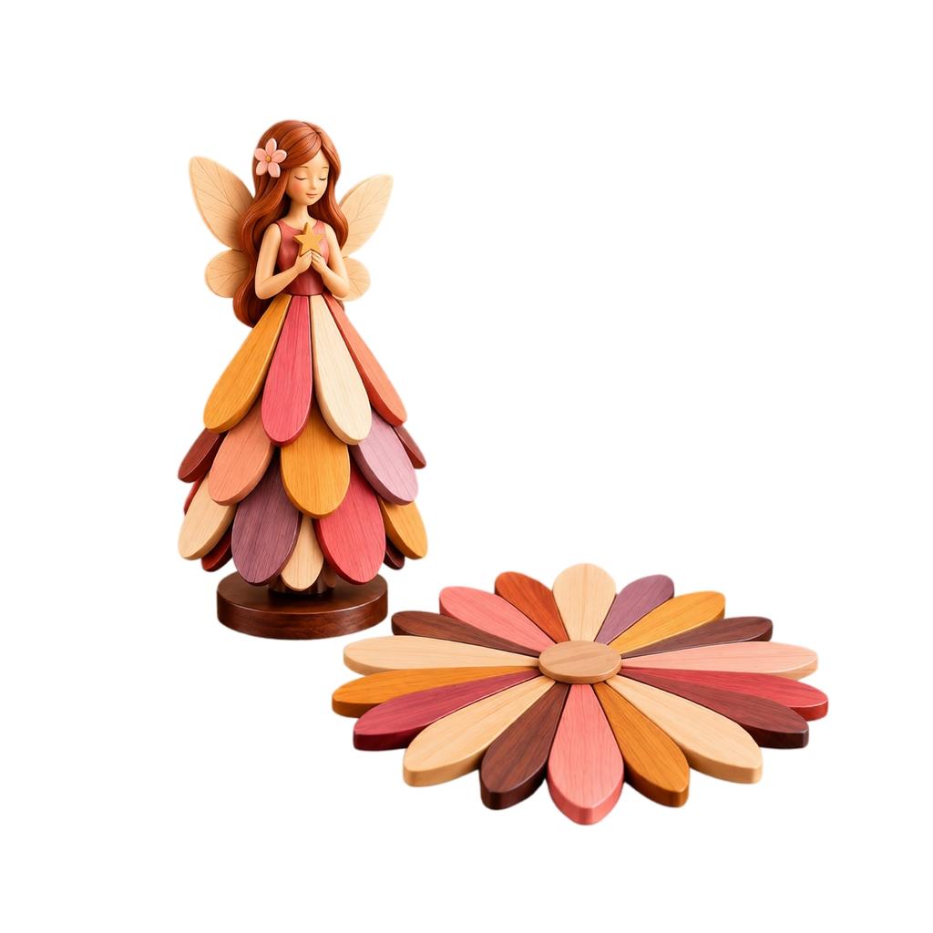 Flower Shaped Foldable Heat Trivet for Kitchen Countertop and Dining Table