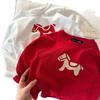 Boys Spring Long Sleeve Cotton Undershirt with Pony Print Casual Top