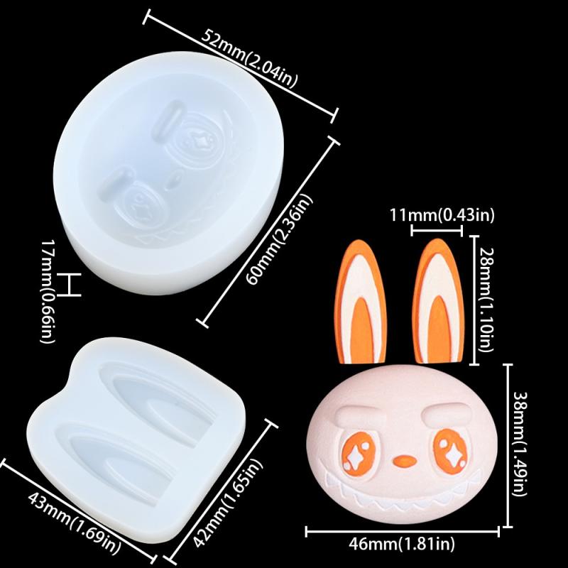 3D Panenky Labubu Dort Fondán Silikonová Forma Silikonová Forma na Čokoládovou Tyčinku