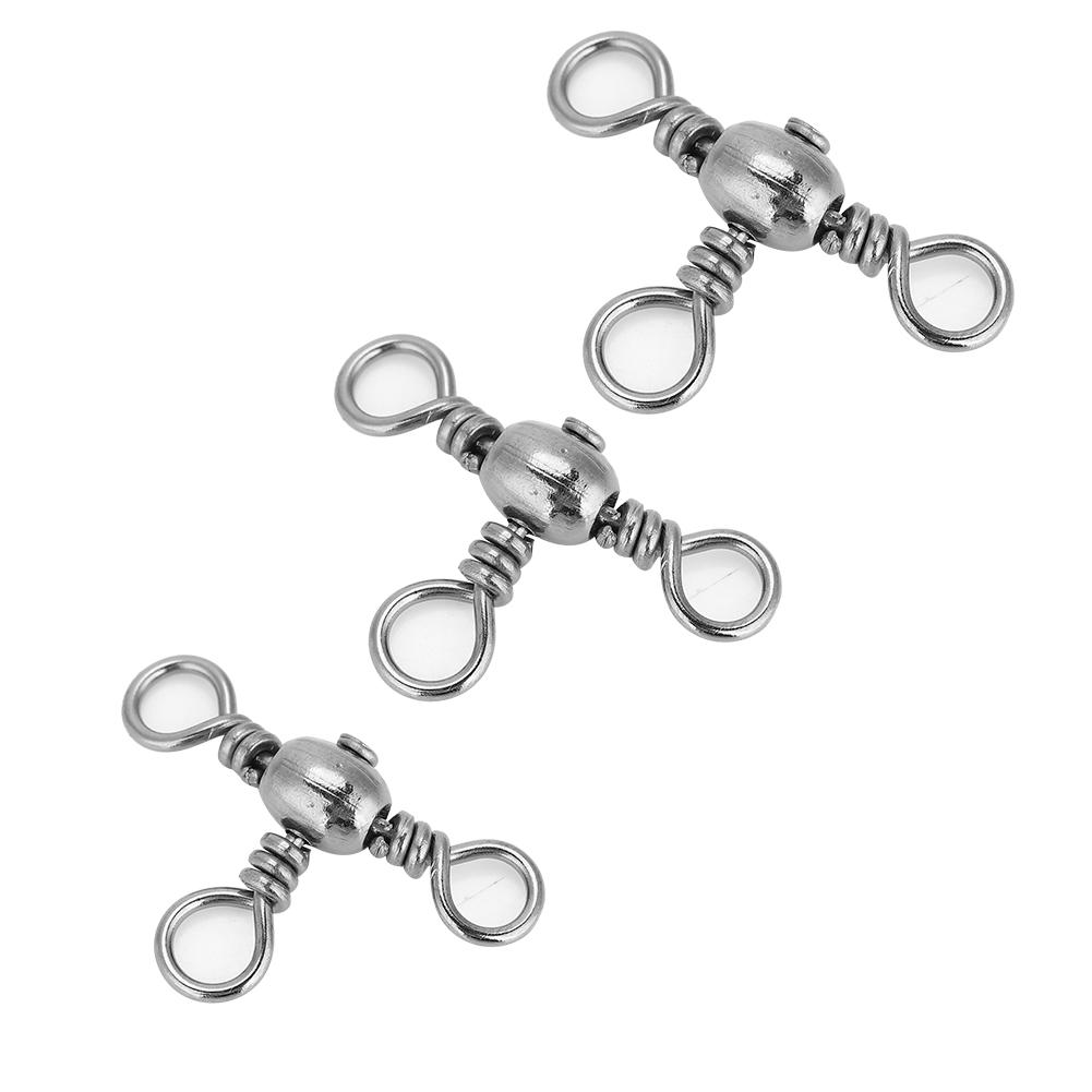 Fishing Connector Swivels Triple Swivels  Flexible Three Way Rolling Swivels Triple Swivel Fishing Connectors
