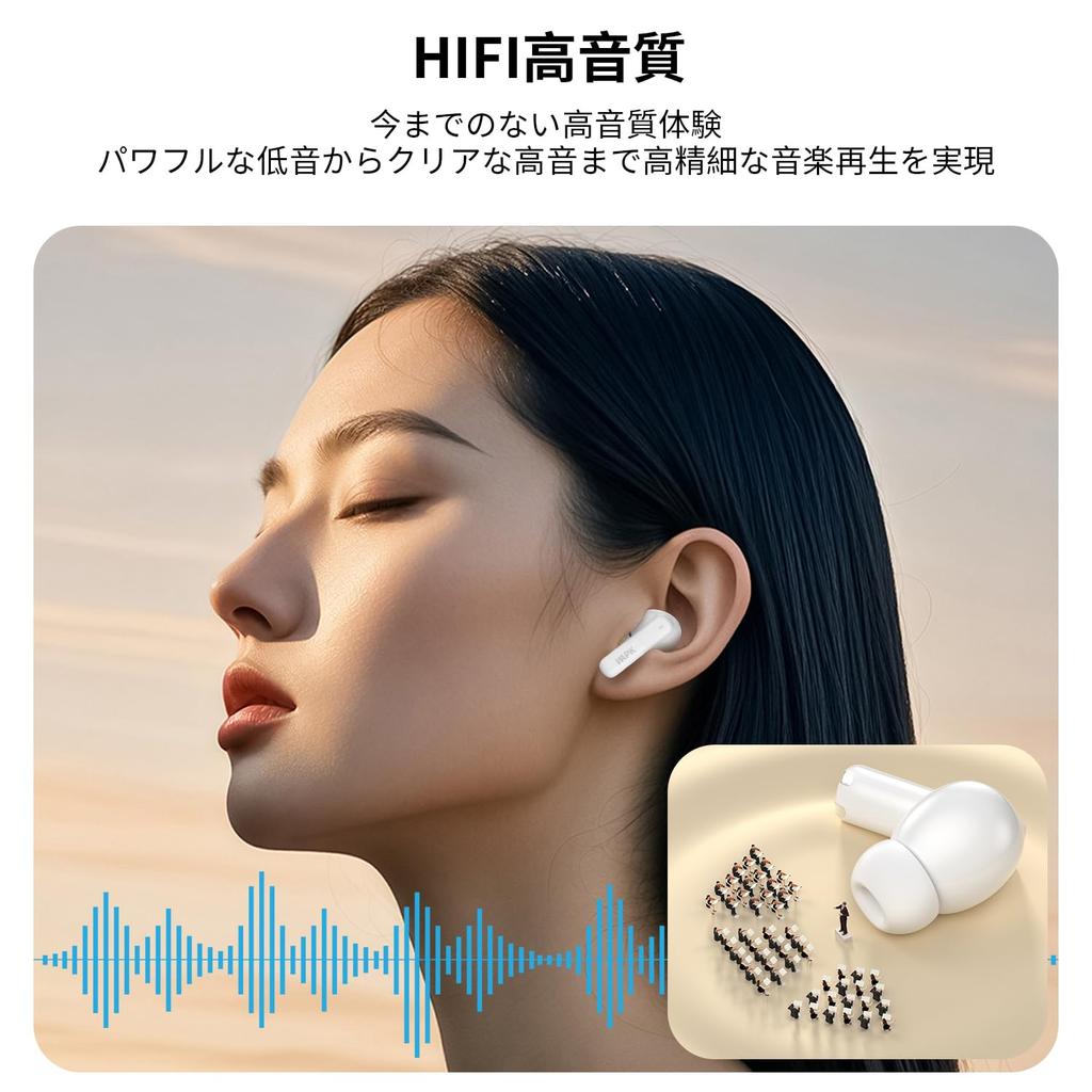 Wireless Bluetooth Earbuds with Noise LED Battery Level Automatic Bluetooth Fast Sound Compatible with Perfect for Business Delivery and Calling ENC,