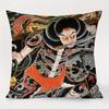 4-Pack Japanese Tattoo Inspired Pillow Covers, Unique Single-Sided Print Artistic Cushion Cases for Sofa and Home Decor