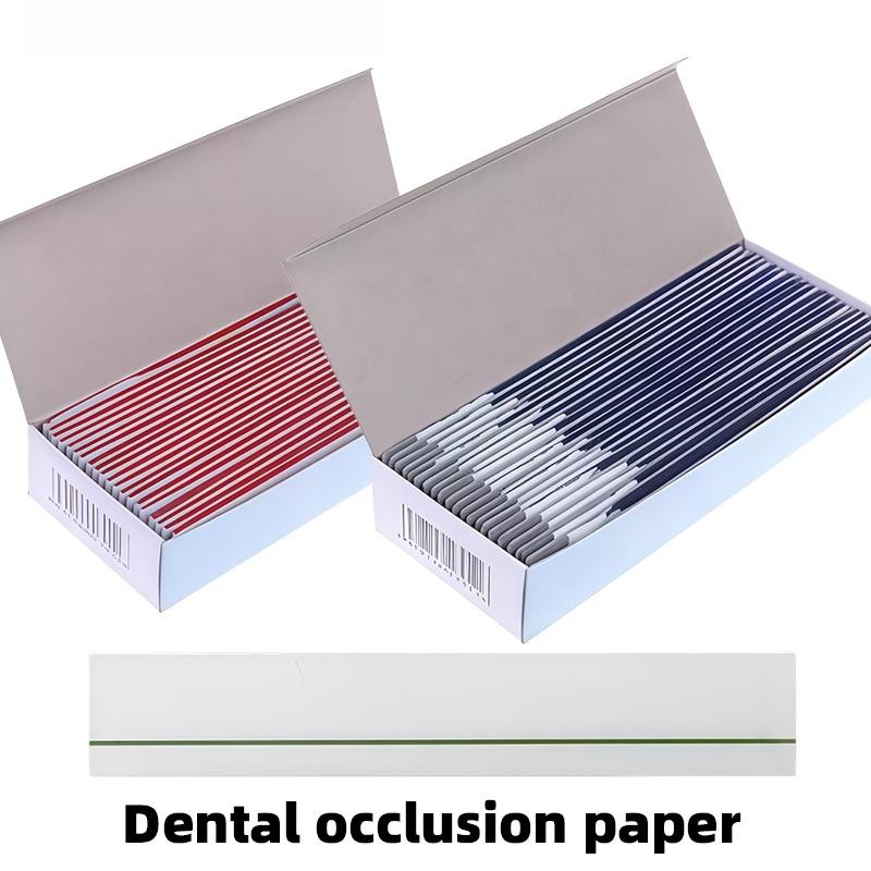 1Box Dental Materials: Mixed Bite Registration Paper, Universal Bite Registration Paper, Blue and Red, Oral Use, Double-Sided