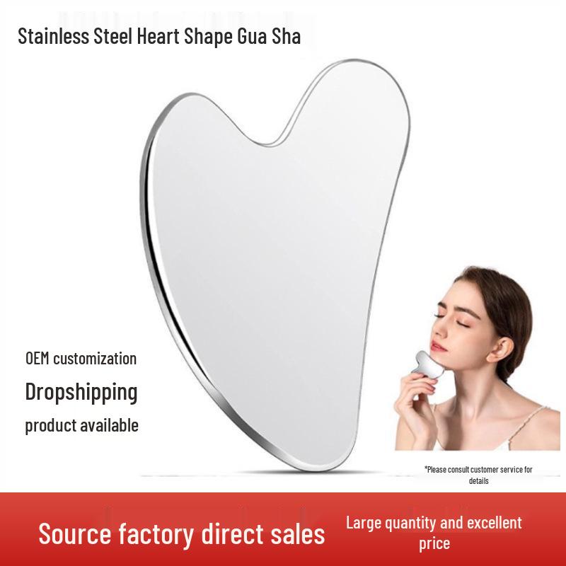 Stainless Steel Gua Sha Heart-Shaped Face & Body Massager