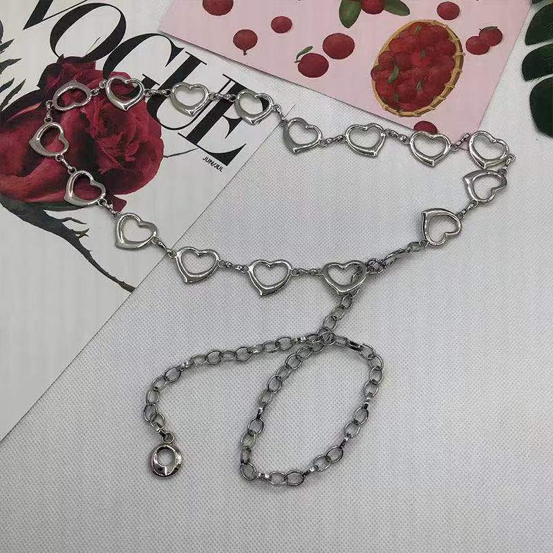 

Европейская и американская металлическая цепочка на талию с любовью, женский универсальный пояс, бальзам, декоративное платье, облегающая талию юбка, юбка, цепочка для юбки 105cm