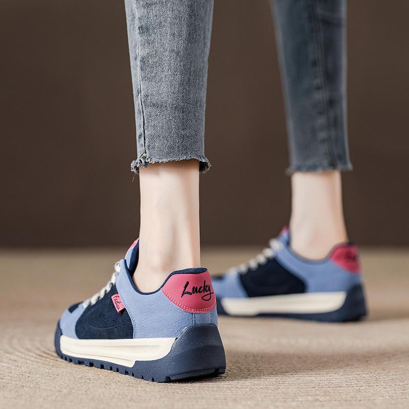 

Нишевый дизайн, не устаешь долго стоять, четыре сезона обычные папины кроссовки 2025 осень и зима новая дофаминовая цветовая гамма кеды 40 синий