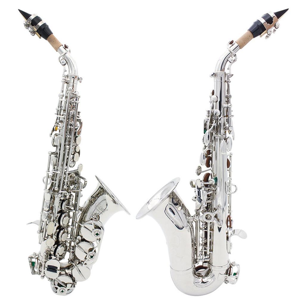 SLADE Bb Soprano Saxophone Brass Body B Flat Sax Engraved Floral Saxofon with Case Reeds Woodwind Instrument Parts & Accessories
