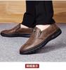 2025 Men's Genuine Leather Shoes Summer Breathable Slip On Business Casual Flats Loafers for Men Classic Moccasins Driving Shoes