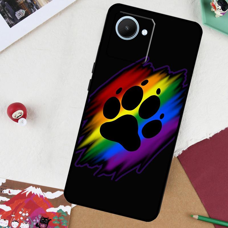 Cat Dog Paw Design For Realme 13 Pro Plus 14 12 10 11 GT 6 5 6T GT7 Pro C51 C21Y C25S C75 C67 C61 C53 C55 Case