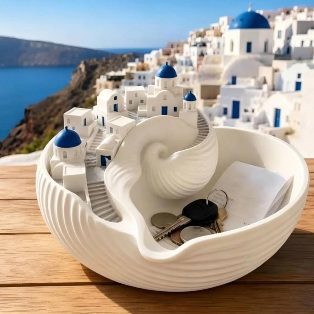 Spiral Divider Conch Shell Storage Box Conch Shell Shape Shell Key Bowl New Catchall Bowl