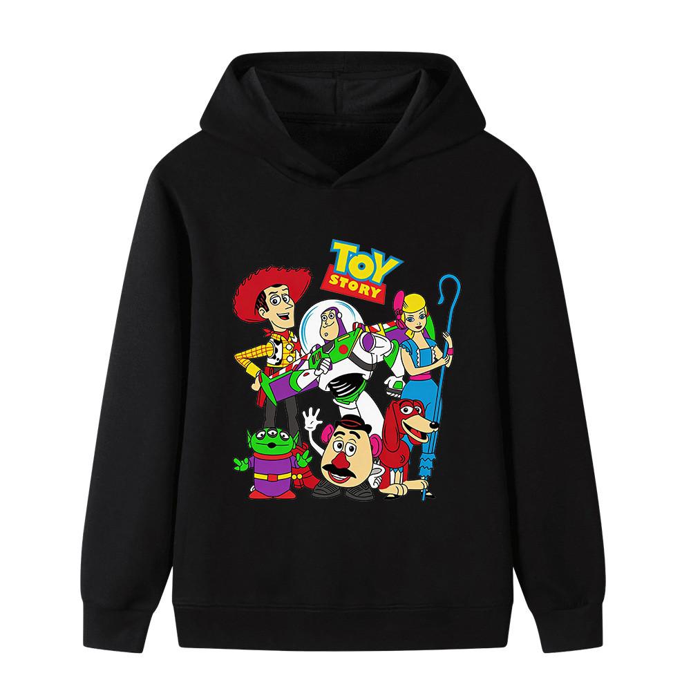 B1382 Kids Boys Girls Printed Long Sleeves Hoodie 100cm чёрный