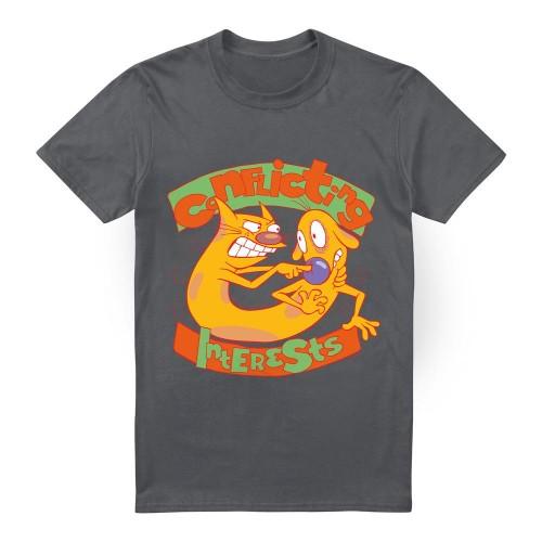CatDog Mens Conflicting Interests T-Shirt