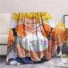 Dragon Ball Character Print Flannel Blanket High Quality Comfortable for All Seasons Home Decor Warmth and Comfort Perfect for Christmas Gifts