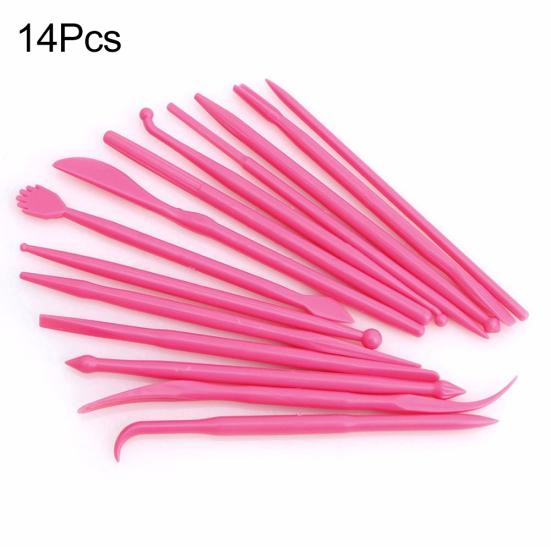 14Pcs Fondant Cake Decorating Carve Pen Flower Modeling Baking DIY Sculpt Tools
