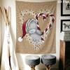 Tatty Teddy Wall Tapestry Aesthetic Wall Hanging Printed Fabric Blanket Decorative Tapestries for Bedroom Living Room Home Decor
