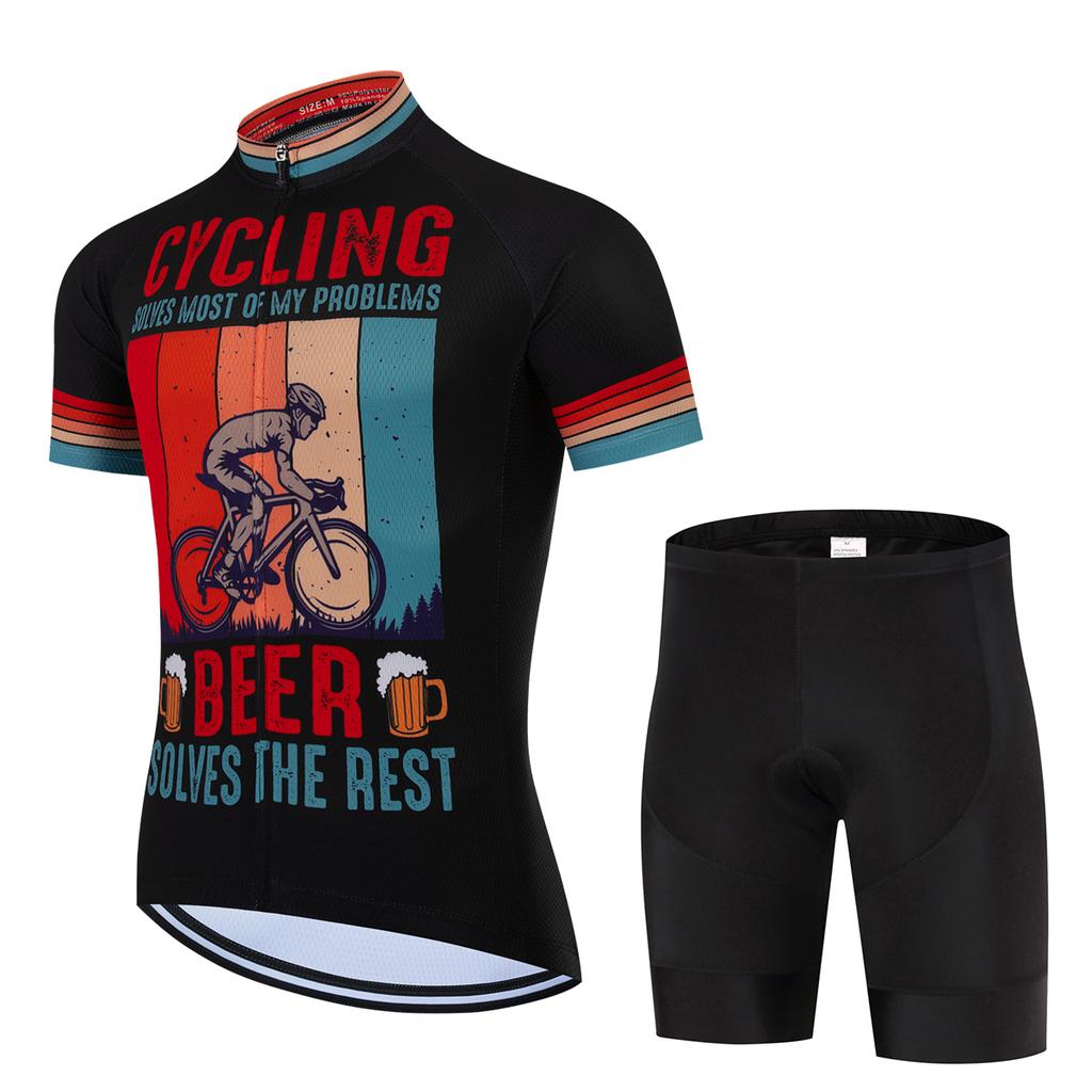 Men Short Sleeve Set Breathable Racing Sport MTB Bicycle Clothes Outdoor Bike Uniform 2026 Summer Breathable Cycling Suit Set